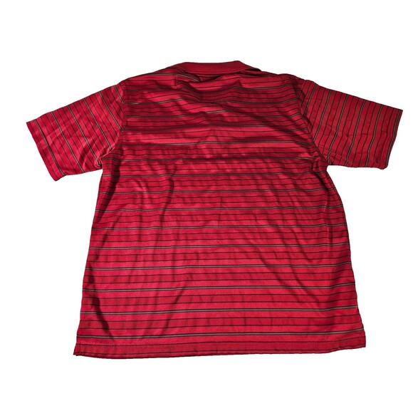 PGA TOUR Golf Men's Red Striped Short Sleeve Regular Polo Shirt Size Large - Picture 2 of 8